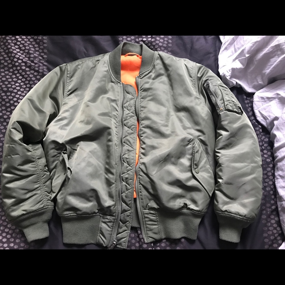 Alpha Industries MA-1 Army Green Bomber Jacket